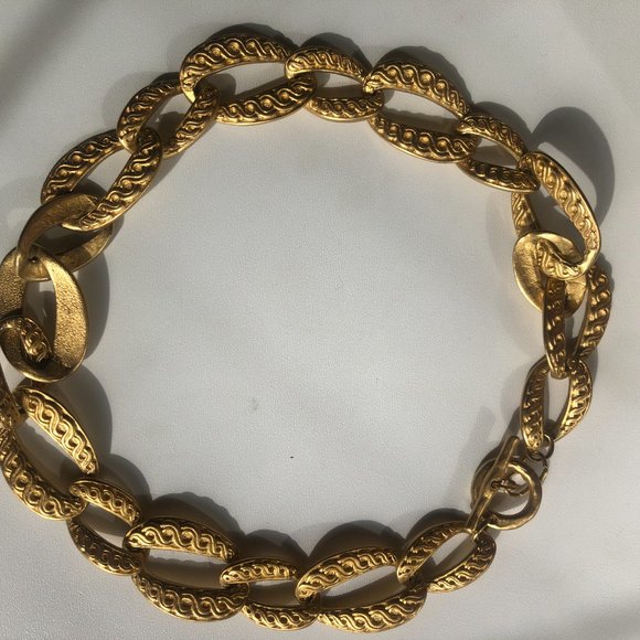 Vintage Chunky Chain Choker Necklace - Picture 3 of 4